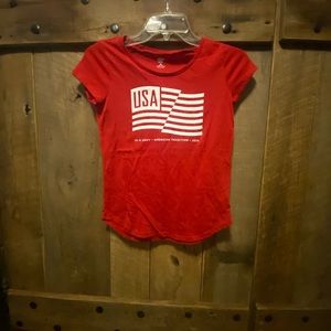 Like new. Red flag shirt